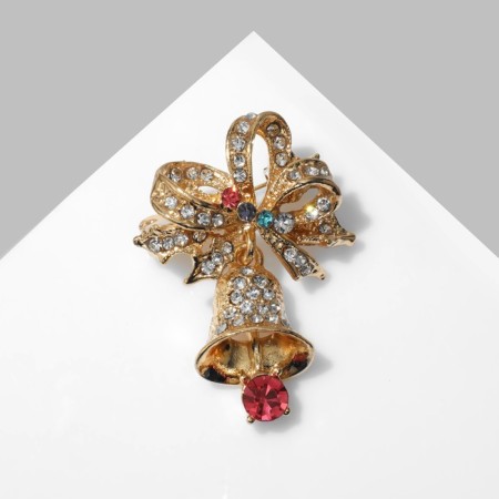 Brooch "Bell", colored in gold-1