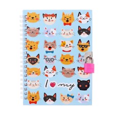Gift notebook, 45 sheets, line, on the castle, on the crest, cats (17.8x13cm)