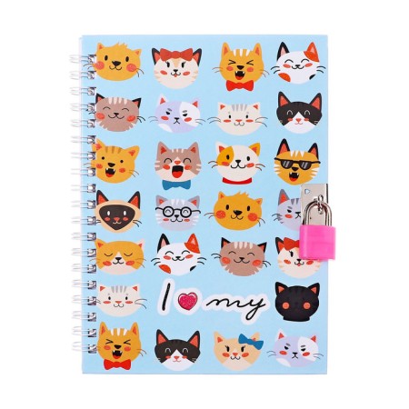 Gift notebook, 45 sheets, line, on the castle, on the crest, cats (17.8x13cm)