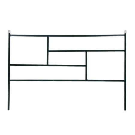 Decorative fence, 45 × 335 cm, 5 sections, metal, green, "tile"-7