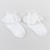 Children's socks with ruffles, white color, size 16-18 (26-28)