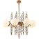 Cel and Queenly 8xe27 40W, size 78x78x75.5-109.5 cm, bronze color