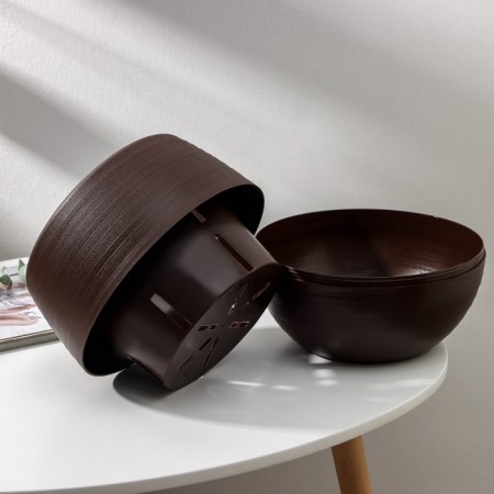 Pot for flowers "Japan", 3 l, dark brown color-2