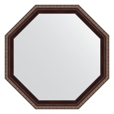 Mirror in the baguette frame, a mahagon with an ornament of 50 mm, 59x59 cm