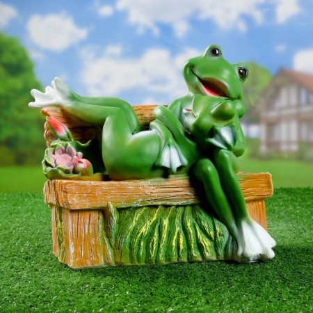 Garden figure "We sit well" on the bench 28x28cm