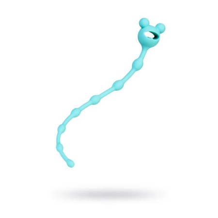 Anal chain Todo by toyfa froggy, silicone, mint color, 27.4 cm, d = 1.4 cm