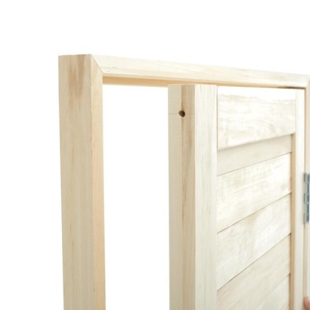 Door for a bathhouse and sauna from a dodgy board, linden economy, 190x70 cm-3