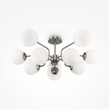 Suspension lamp Maytoni Mod221PL-10N, 10HE14, 40W, 90.7x90.7 cm, Nickel color