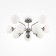 Suspension lamp Maytoni Mod221PL-10N, 10HE14, 40W, 90.7x90.7 cm, Nickel color