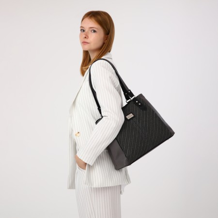 Female bag "golden rain" with lightning, the color is gray-7