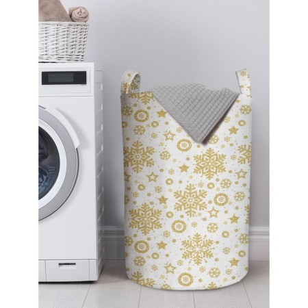 Basket for storing things "Golden Snowflakes", size 40x60 cm