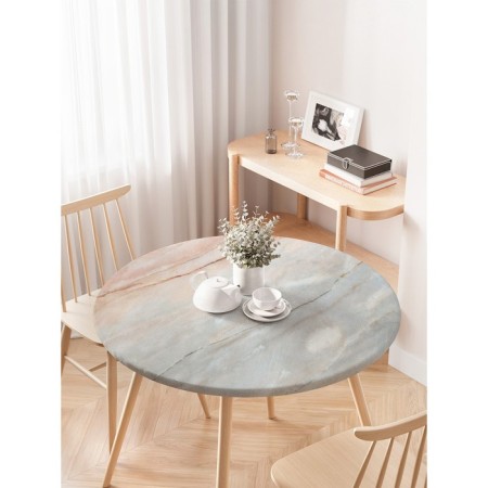 The tablecloth “Marble gradient”, round, oxford, elastic band, size 120x120 cm, diameter 75-100 cm-2