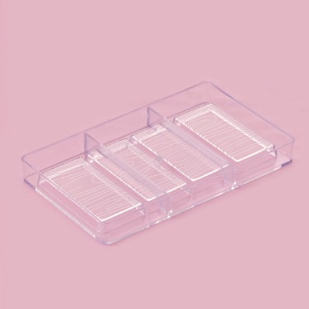 Form for chocolate and sweets “Bow of Tree”, 4 cells, 20 × 12 × 2.5 cm, 8 × 4 × 1 cm-3