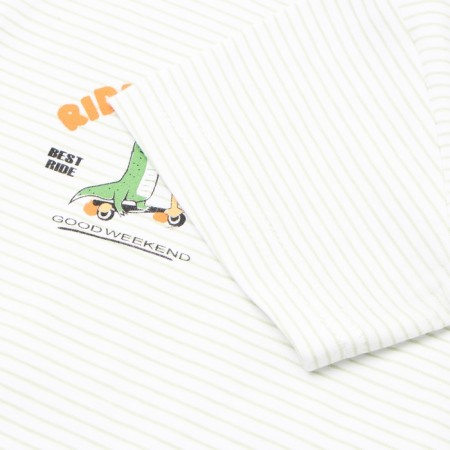 T -shirt for a boy, white color/strip, height 104 cm-2