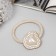 Hair elastic band "Kayly" heart, 5 cm