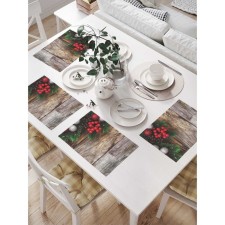 A set of napkins for setting the Christmas mood table, rectangular, size 32x46 cm, 4 pcs
