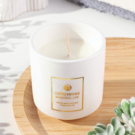 Aromatic candle "Expressions Beautiful Life", aromatic herbs, 6.5x9 cm-1