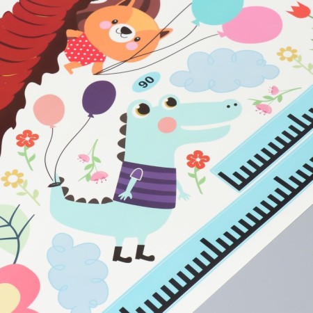 Stick plastic Interior color Rostomer "Giraffe and animals" 60x90 cm-2
