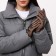 Gloves are female, dimensionless, with insulation, brown color