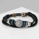 Bracelet Unisex "Style" star in a circle, black color with silver, 21.5 cm