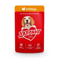 Влажный корм DARLING для собак, курица в подливе, пауч, 75 г