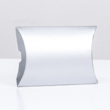 Folding box, pillow, silver, 11 x 8 x 2 cm,
