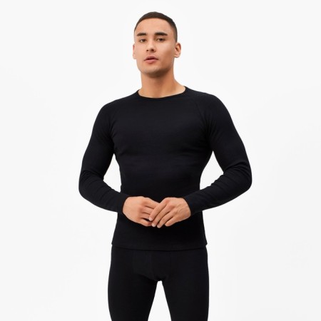 Thermo set of men's (jumper, trousers) Black color, river 58-7