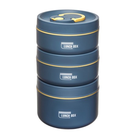 Lunch-Box, 1.46 l, 3 sections, retains heat 3 hours, 12.5 x 29.5 cm, dark turquoise-1