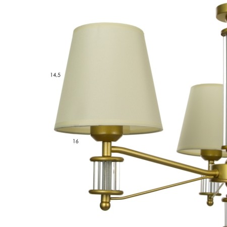 Chandelier 1091/3GD 40W E27 gold 60x60x38-78 cm-4
