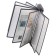 Demosystem wall -mounted on 10 gray panels A4, BRAUBERG, euro suspension