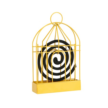 A spiral stand for mosquitoes, for incense, metal, "golden cage"-4