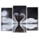 Modular picture "Swans under the Moon" (2-25x52; 1-30x60) 60x80 cm