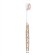 Adult toothbrush with a wide head and soft bristles, transparent, gray