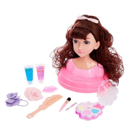 Doll-maneken for creating a Stella hairstyle with accessories