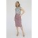 MIDI skirt with a stitch at the seams, size 54