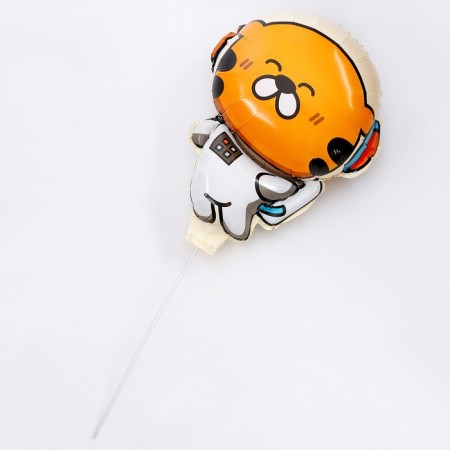 Foil ball 23 "Tiger-cosmonaut", with a wand