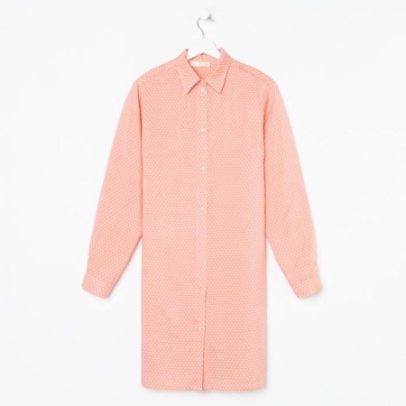 Shirt (shirt) female kaftan "peas", coral, size 44-46-6