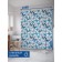Photostore for the bathroom "Blue butterflies", Saten, size 180x200 cm