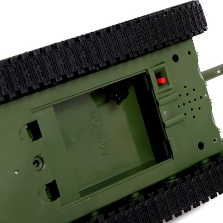 Radio controlled T34, works on the battery, light and sound, green color-4