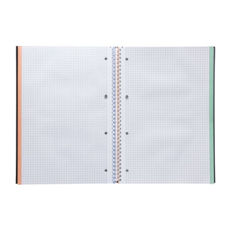 A4 college, 120 sheets in a cage on the crest "Golden slopes of the mountains", solid cover, multi-colored cut, glossy lamination-1