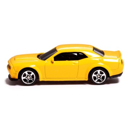 Metal machine Dodge Challenger SRT DEMON, 1:64, yellow color-1