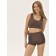 Women's top on wide straps Mirey Top Shaper Spalla Larga, size 52, dark brown color