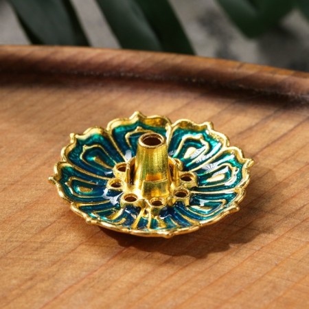 Claus for any incense "Lotus Small", Emal Blue-3