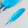 A set of goose feathers 15-20 cm, 10 pcs, blue with silver chips