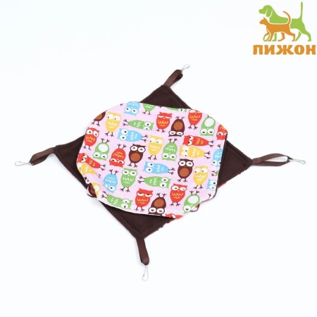 Gamak "suspension" for rodents 23*23 cm, calico, fleece, owl