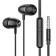 Headphones Borofone BM57 Platinum, vacuum, microphone, jack 3.5 mm, cable 1.2 m, black