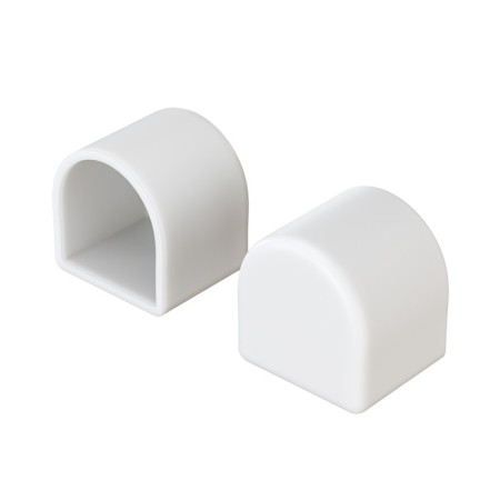 A plug for flexible neon LED Strip 20085, 1.5x1.5x1.5 cm, white color, 2 pcs