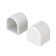 A plug for flexible neon LED Strip 20085, 1.5x1.5x1.5 cm, white color, 2 pcs