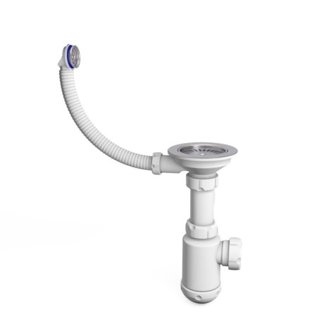 Siphon for washing Grand P12821, 3 1/2 ", with round overflation and screw-1