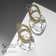 Earrings Assorted "Ice" two rings, white color in gold